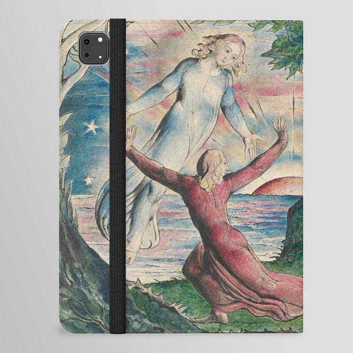 William Blake - Dante running from the three beasts iPad Folio Case