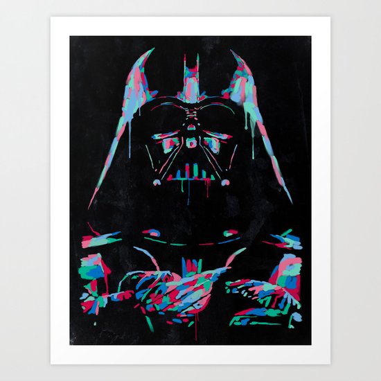 Neon Vader Art Print
