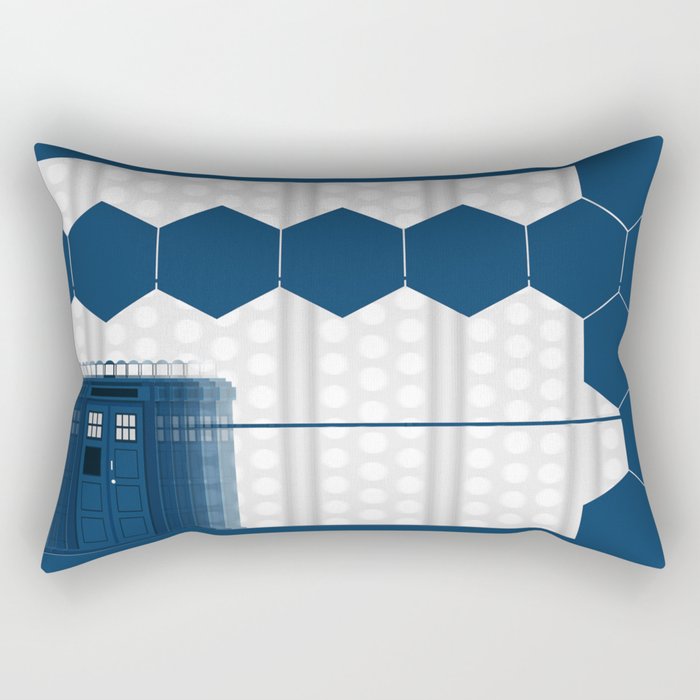 Tardis Art Blue Box Shadow Rectangular Pillow