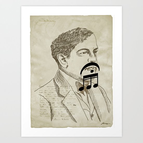 Claude Debussy Art Print
