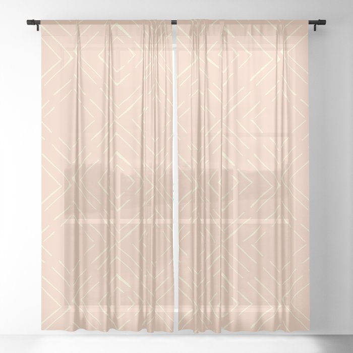 Square Pattern In Cream Sheer Curtain By Kellychambliss Society6 Square Pattern In Cream Sheer Curtain