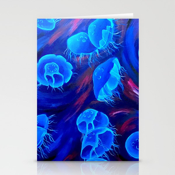 Moon Jellyfish Stationery Cards