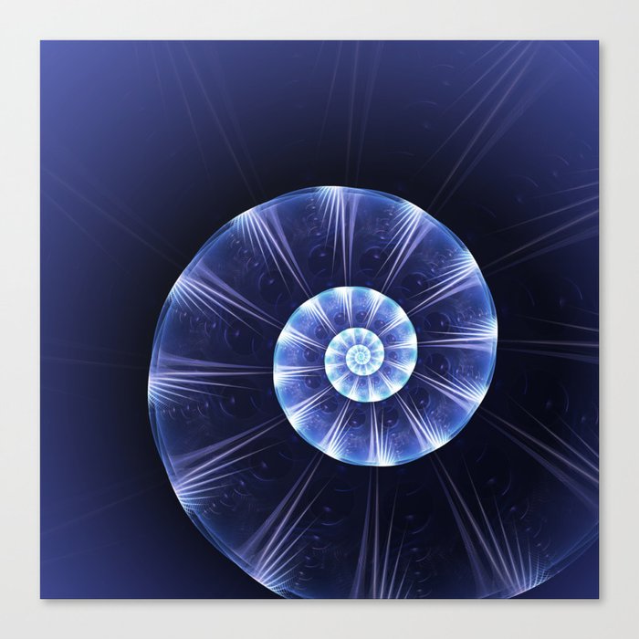 Blue Spiral Canvas Print
