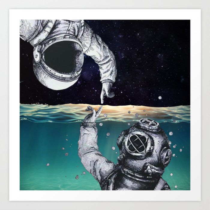 Cool Spaceman City Nasa | Art Board Print