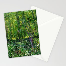 Vincent Van Gogh Trees and Undergrowth 1887 Stationery Card