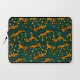 Tigers (Dark Green and Marigold) Laptop Sleeve