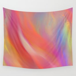 Neon Flow Nebula #7: red Wall Tapestry