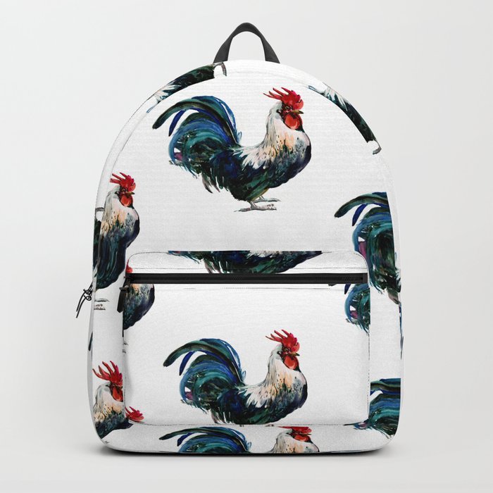 Rooster Decor, Beautiful Rooster French country style design artwork, kitchen Backpack