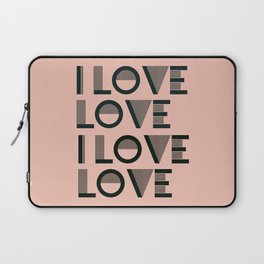 I Love Love - Jazz Age Coral pink color modern abstract illustration  Laptop Sleeve