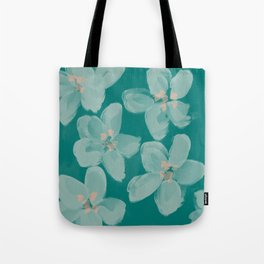 Flowers In The Emerald Pond | Floral Home Decor Design Tote Bag