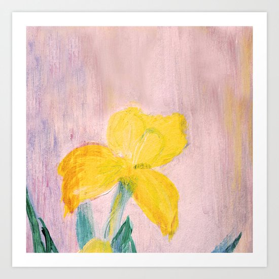 Sunny iris Art Print
