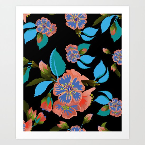 tas.color flower pattern Art Print