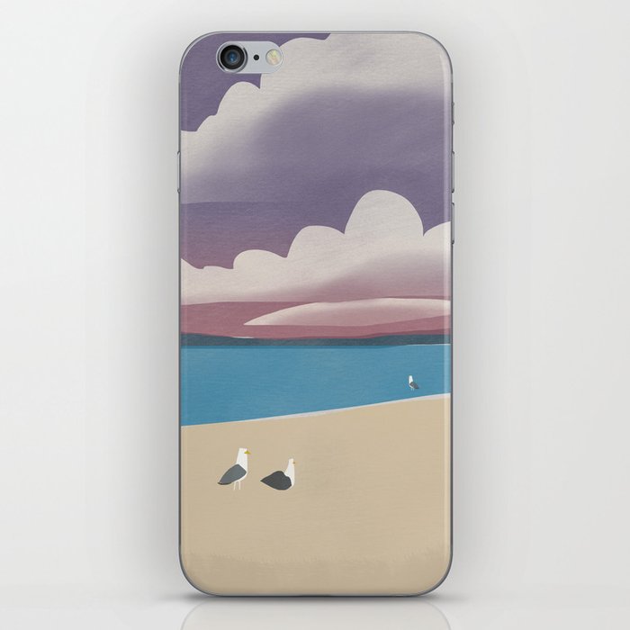 Parrents and baby seagull iPhone Skin