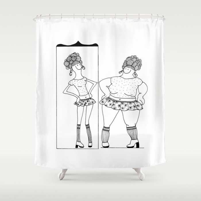 Mirror Mirror Shower Curtain By Stinkybitches Society6
