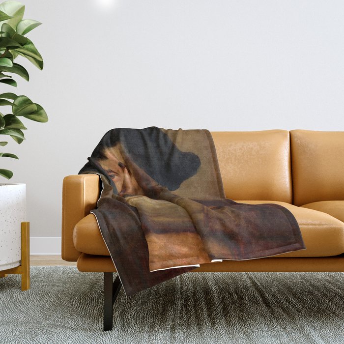 The Philosopher, 1653 by Rembrandt van Rijn Throw Blanket