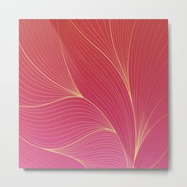 The Pinks and Gold Leaves  Metal Print