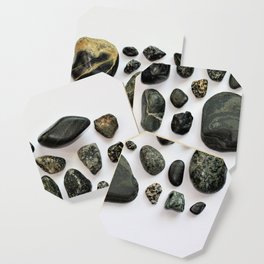 Beach Stones: The Blacks (Lapidary; Found Objects) Coaster