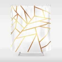 Gold Marble Shower Curtain