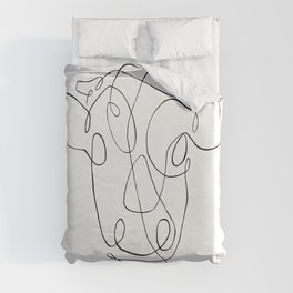 One Line Drawing Duvet Cover