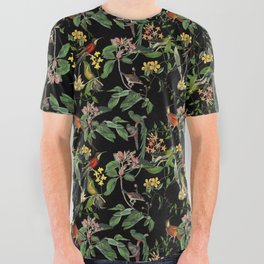 Hummingbirds Tropical Paradise All Over Graphic Tee