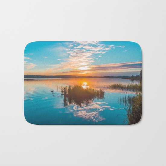 River sunset Bath Mat