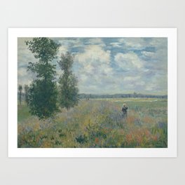 Poppy Field by Monet Art Print