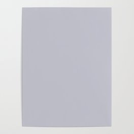 Lavender Gray Solid Color Simple One Color Poster