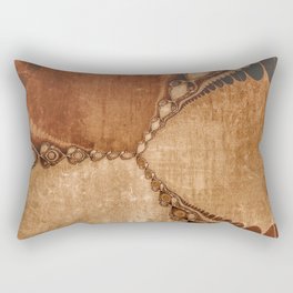 Southwestern Sunset 3 grungy copper, brown, turquoise Rectangular Pillow
