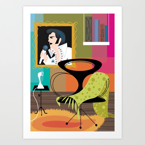 Black Velvet and a Modern Chair Art Print