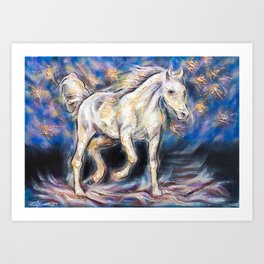 Wild Horse. Horse of Freedom and Solitude Art Print