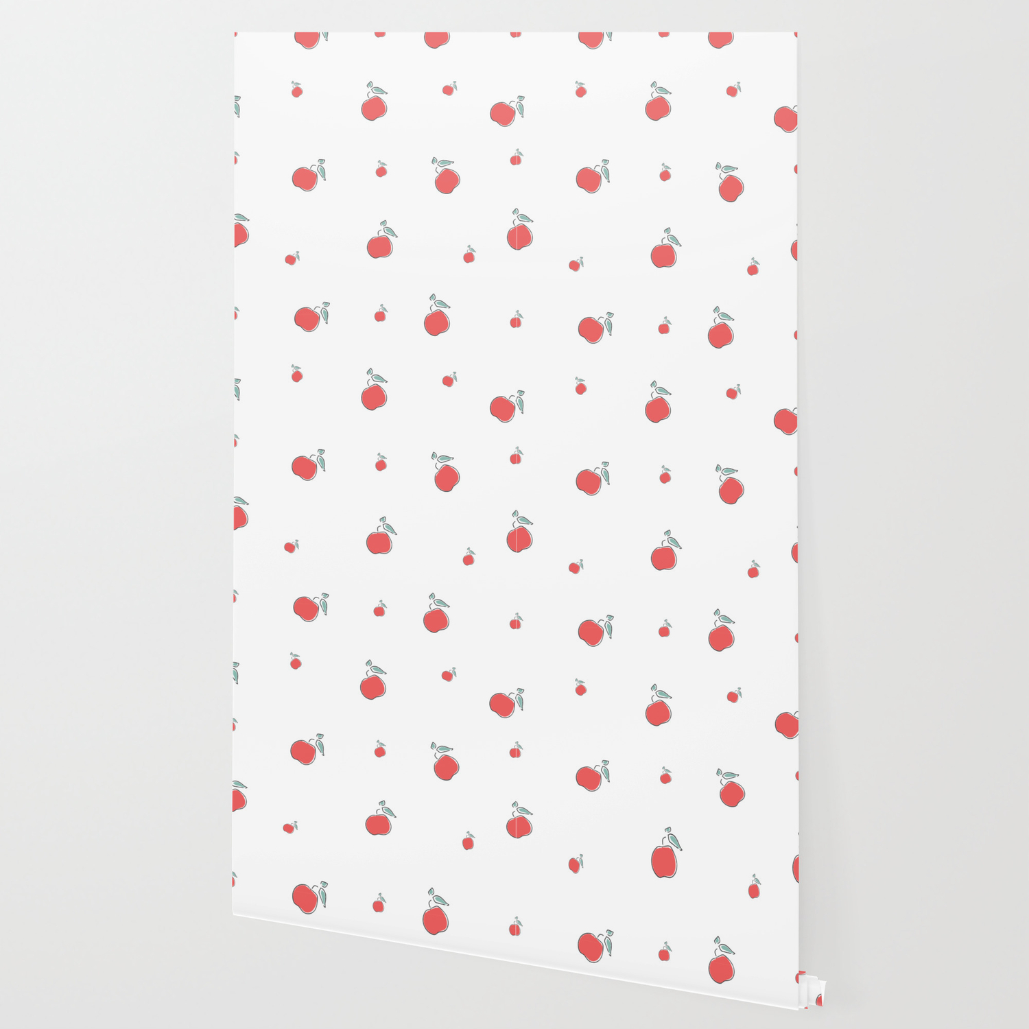 Cute Apples Wallpaper By Cozy Designs Society6