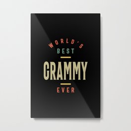  Womens Best Grammy Ever Grandma Gift Metal Print