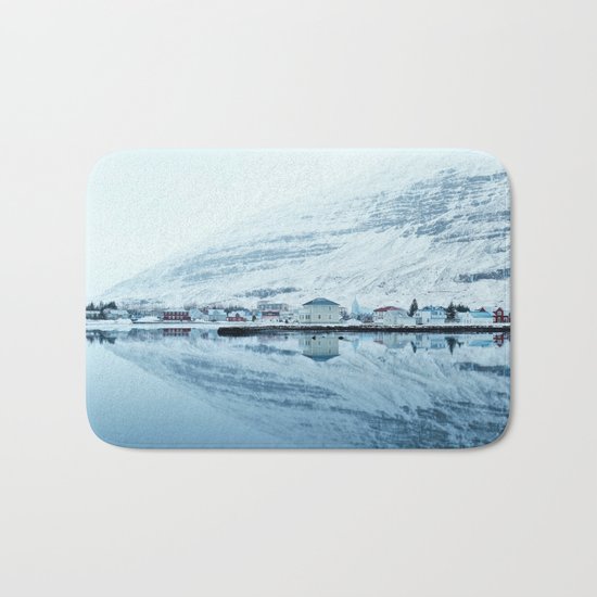 Houses by the water reflect Bath Mat