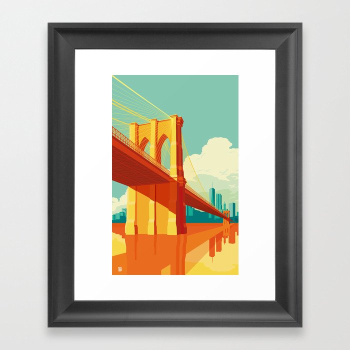 Brooklyn Bridge NYC Framed Art Print