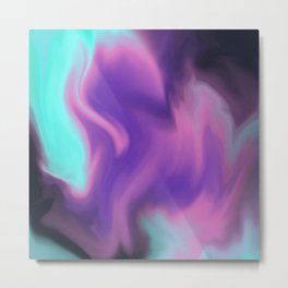 Abstract minted purple fire pattern  Metal Print
