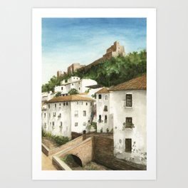Granada, Spain - Watercolor Panting Art Print