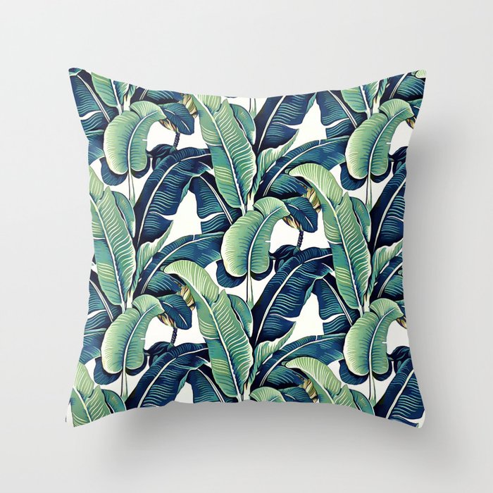 banana leaf print pillow
