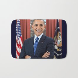 official portrait of Barack Obama Bath Mat | Presidency, Presidential, Chief, Washington, Politic, Senate, Governement, Federal, American, Obamacare 