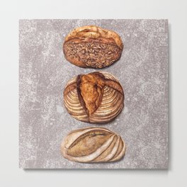 Freshly Baked Bread - Bread Lovers Artwork  Metal Print