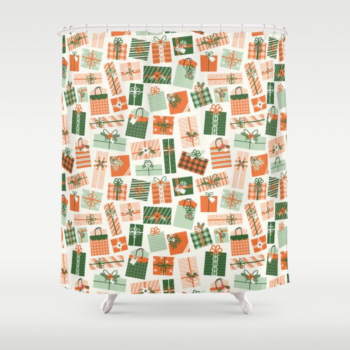 Christmas Presents Shower Curtain