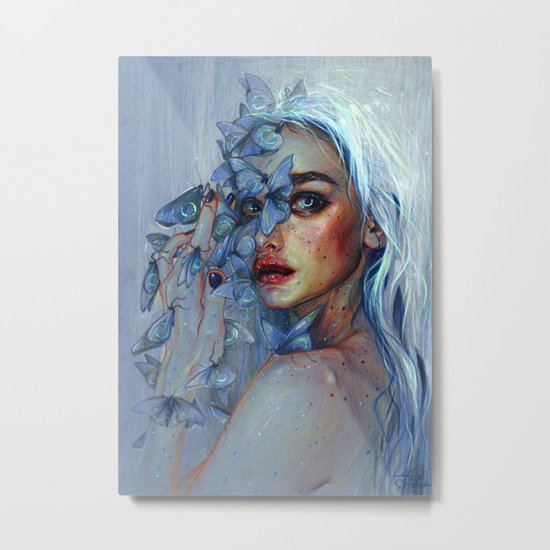 Lunar Pollen Metal Print