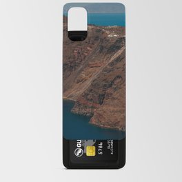 Santorini Coastline Cliffs | Red Volcanic Island & the Sea | Landscape of the Greek Islands, Europe Android Card Case