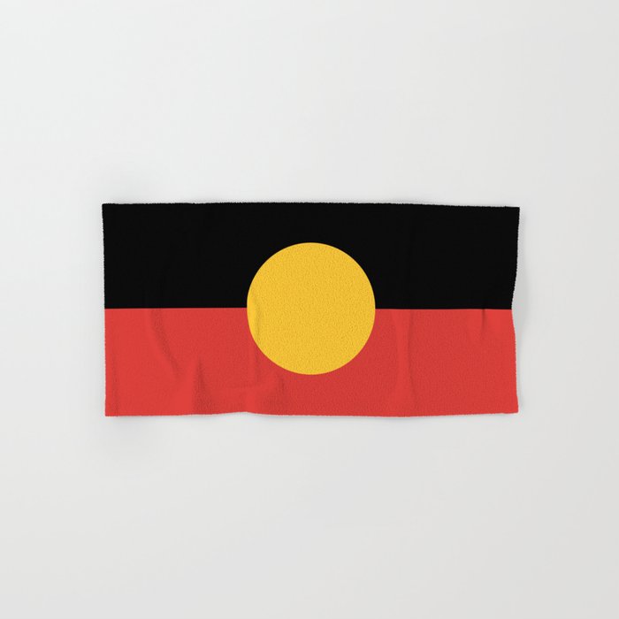 Australian Aboriginal Flag Hand Bath Towel By Homestead Society6