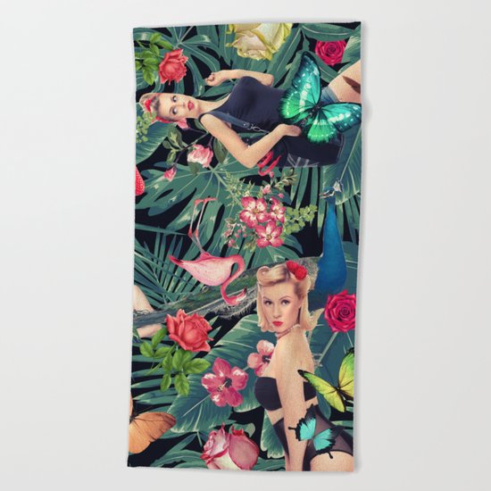 tropical fun sexy Beach Towel