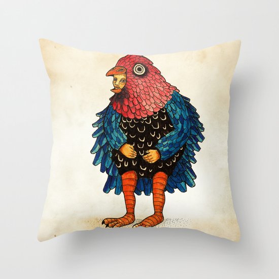 El pájaro Throw Pillow