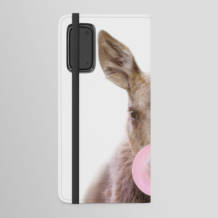 Baby Moose Blowing Bubble Gum by Zouzounio Art Android Wallet Case