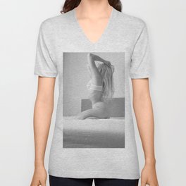 Woman in lingerie boudoir style photography V Neck T Shirt
