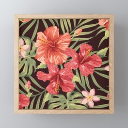 Painterly Hibiscus Framed Mini Art Print