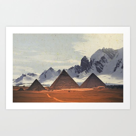 WHEN ANTARCTIC MEETS PYRAMIDS Art Print