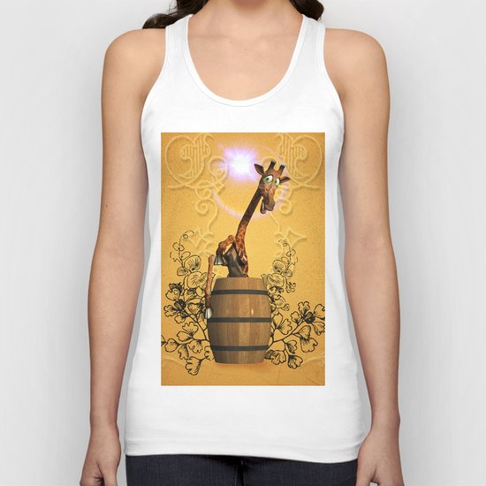 Funny, sweet giraffe Unisex Tank Top